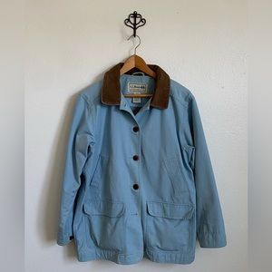 Vintage LL Bean Barn Coat in Rare Light Blue Sz. Large Petite